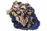Vibrant Azurite & Malachite Crystal Cluster - Morocco #98757-1
